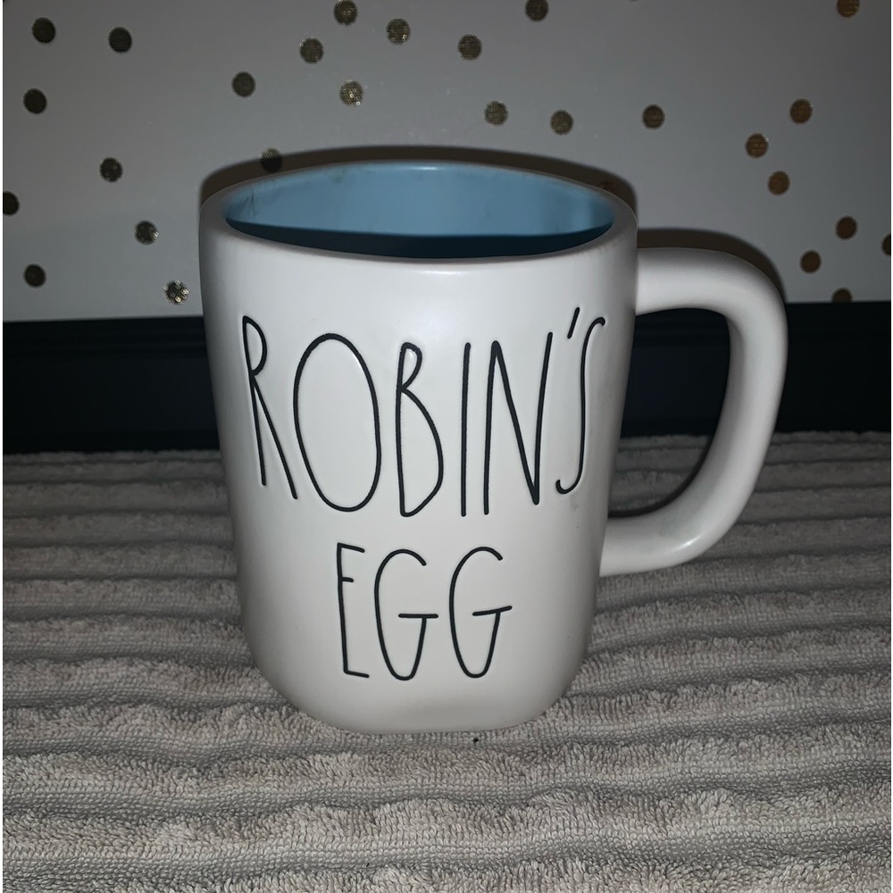 Rae Dunn Artisan Collection ROBIN’S EGG Blue Interior Mug Cup by Magenta